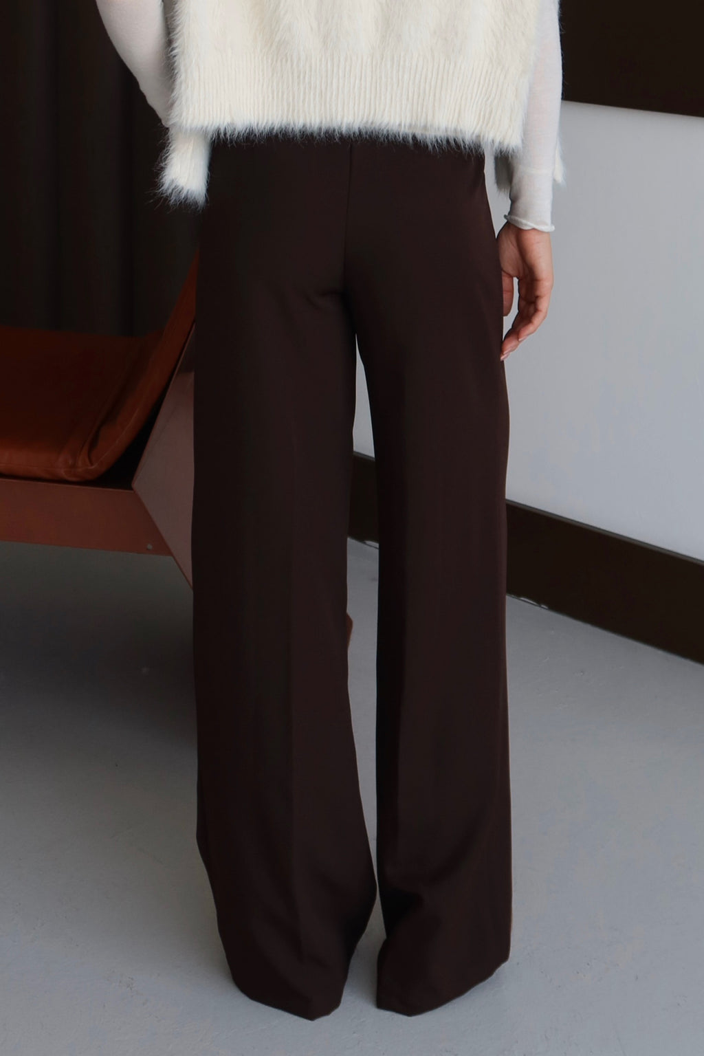 Kahve Yüksek Bel Bol Kesim Premium Palazzo Pantolon