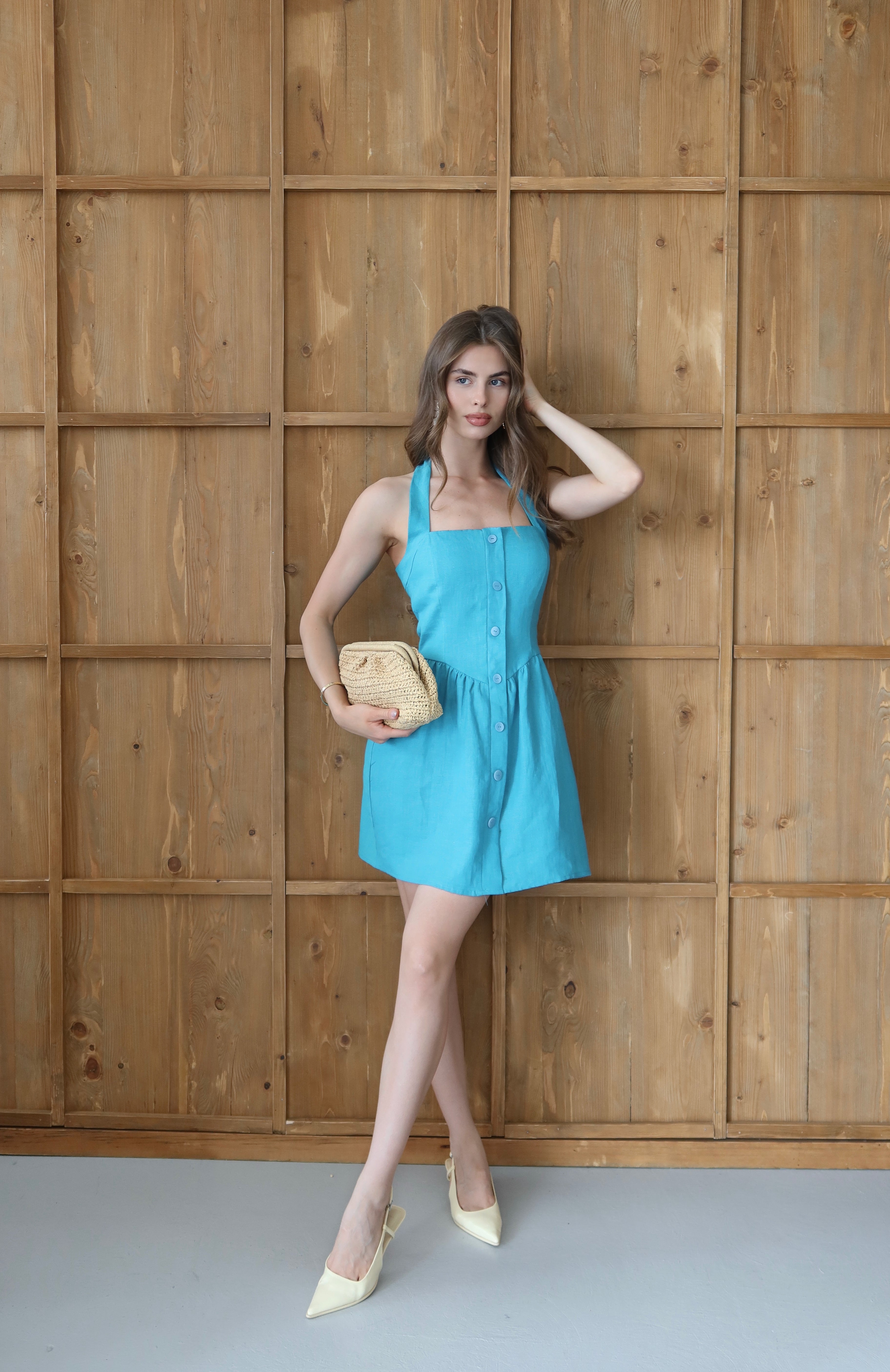 Mavera %100 Keten Elbise