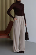 Premium Kumaş Yüksek Bel Palazzo Pantolon