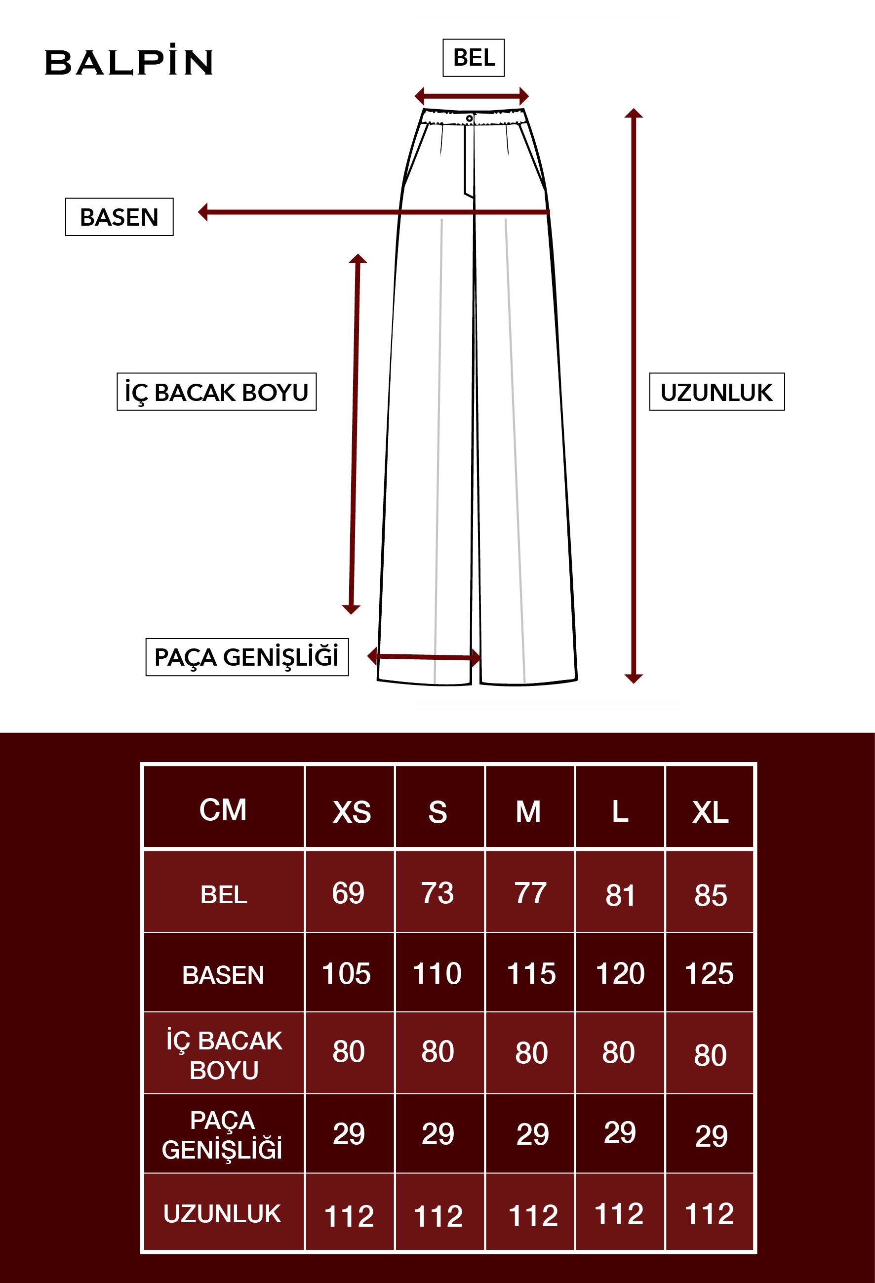 Yüksek Bel Bol Kesim Wide Leg Palazzo Pantolon
