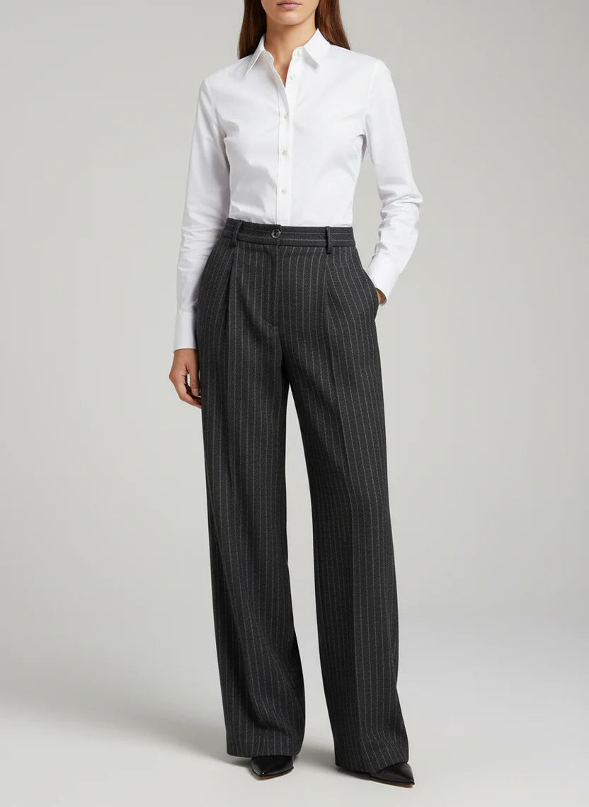 Yüksek Bel Bol Kesim Wide Leg Palazzo Pantolon