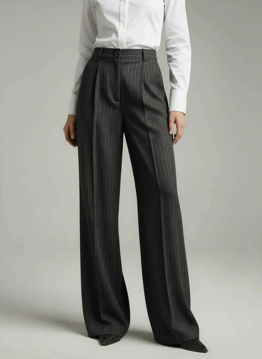 Yüksek Bel Bol Kesim Wide Leg Palazzo Pantolon