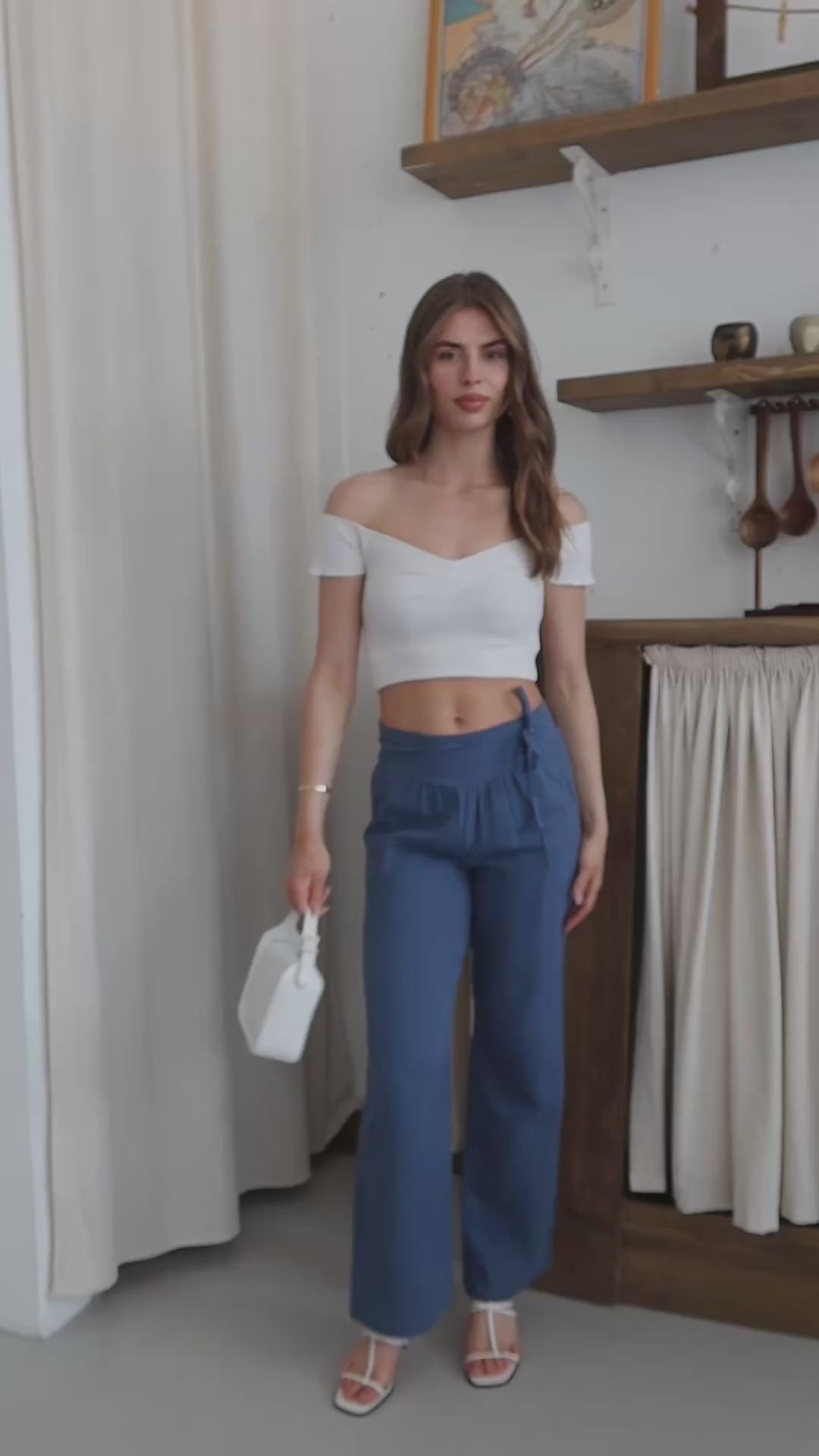 İndigo %100 Organik Pamuk Müslin Pantolon